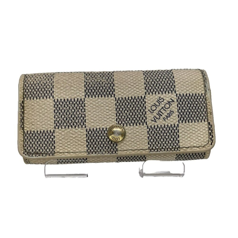 Louis Vuitton Damier Azur Multicles 4 Ring Key Case White